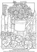 Coloring Pages Garden Flower Adult Colouring Summer Printable Books Flowers Dover Publications Colour Color Welcome Doodles Sheets Book Drawings Larkspur sketch template