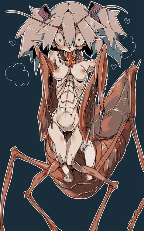 rule 34 antennae breasts creepy female heart insect girl monster girl
