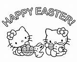 Coloring Easter Pages Kitty Hello Halloween Print Sheets Printable Happy Getcolorings Color Popular Egg sketch template
