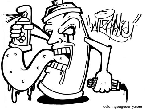 graffiti printable coloring page  printable coloring pages