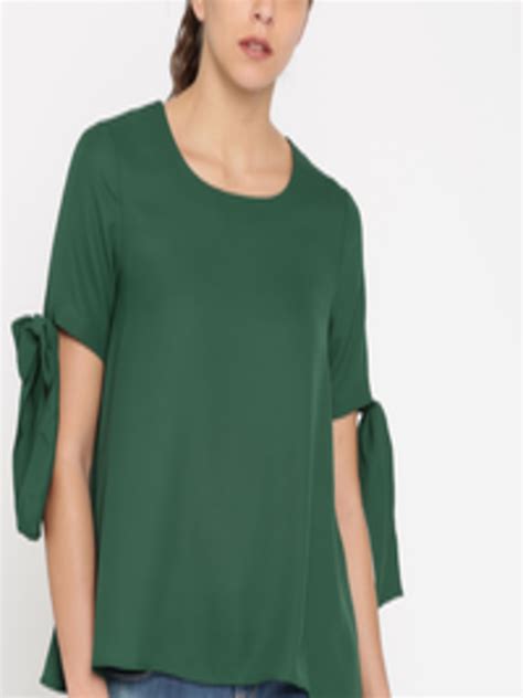 buy    green solid top tops  women  myntra