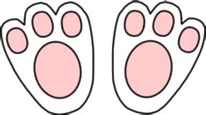 easter bunny footprints printable clipart