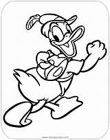 Donald Coloring Duck Pages Disneyclips Hiking sketch template