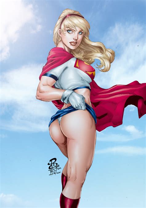 Supergirl Awesome Ass Renato Camilo Erotic Art Sorted