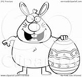 Chubby Rabbit Egg Easter Clipart Cartoon Thoman Cory Outlined Coloring Vector 2021 sketch template