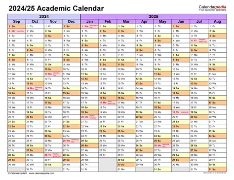 academic calendars   printable  templates