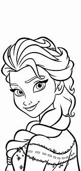 Elsa Disney sketch template