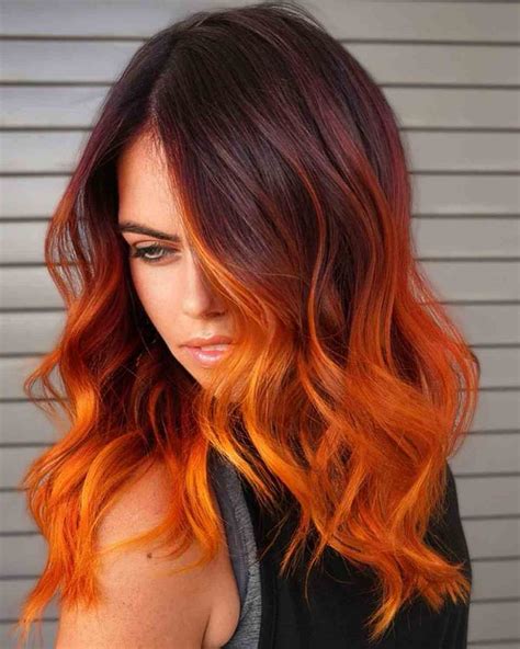 orange ombre hair color