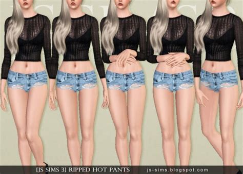 Js Sims 4 Ripped Hot Pants • Sims 4 Downloads