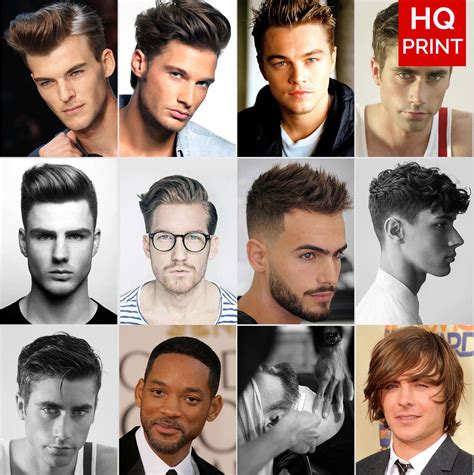 mens hair salon print barber shop poster hairdresser man hairstyle a5
