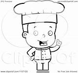Chef Boy Clipart Toddler Idea Male Coloring Cartoon Cory Thoman Outlined Vector sketch template