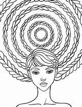 Coloring Pages Hair Crazy Adult Eazy Drawing Color Nerd Hairstyle Adults Printable Brush Colouring Hairstyles Sheets Relaxing Anger Getcolorings Girls sketch template