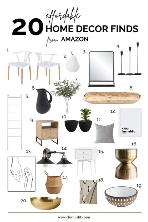 affordable amazon home decor finds modern classic style chic misfits