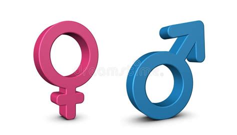 Male And Female Sex Symbols 3d Illustration Isolated On White