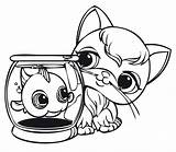 Coloring Pet Shop Coloriage Littlest sketch template