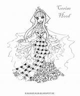 Ever High After Coloring Pages Hood Cerise Raven Kara Queen Realm Getcolorings Color Afte Getdrawings Printable sketch template