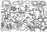 Hitam Pemandangan Hewan Mewarnai Diwarnai Kumpulan Sketsa Alam Binatang Kebun Pegunungan Ngaji Kunjungi Rebanas sketch template