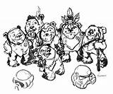 Ewok Coloring Drawing Pages Getdrawings Village sketch template