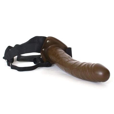 fetish fantasy 10 hollow strap on chocolate dream sex toys at