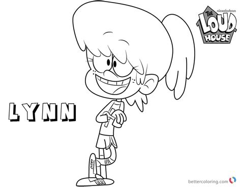 loud house coloring pages   draw lynn  printable coloring pages
