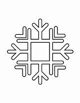 Printable Snowflake Snowflakes Coloring Pages Cutout sketch template