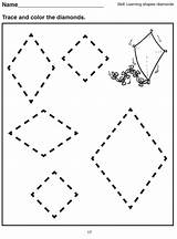 Worksheets Worksheet Rhombus Tracing Sheets Preschoolers Diamonds K5worksheets Math Kite Sponsored sketch template