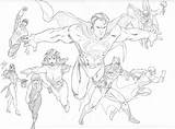 Mewarnai Superhero sketch template