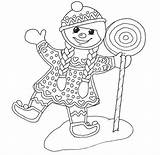 Gingerbread Coloring Pages Girl Christmas Woman Color Getcolorings Printable sketch template