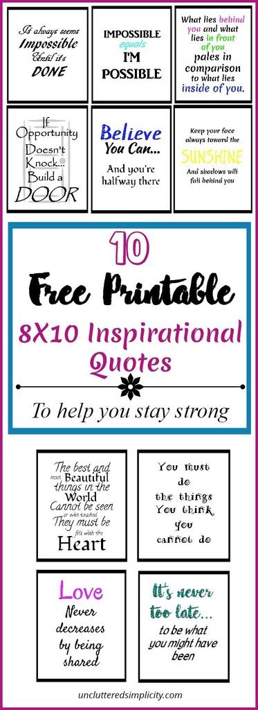 printable inspirational quotes      stay strong