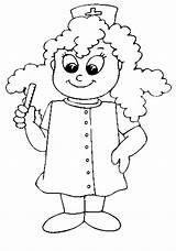 Nurse Coloring Pages Doctor Kids Clipart Cliparts Library Printable Popular sketch template