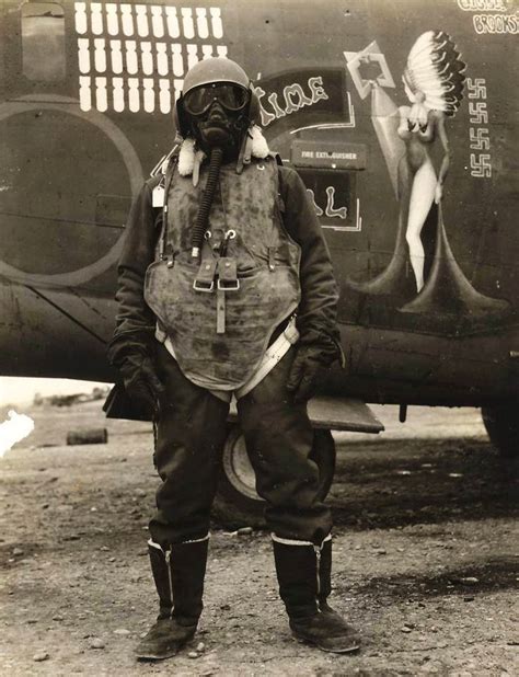 airgunner stands     bomber wearing
