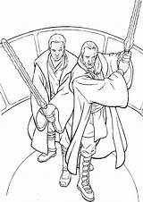 Kolorowanki Kolorowanka Kenobi Wydruku Anakin Chłopców Wan Malowanki sketch template