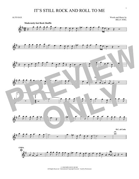 It S Still Rock And Roll To Me Sheet Music Billy Joel