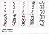 Interweave Tangle Pattern Zentangle Imitates Braids sketch template