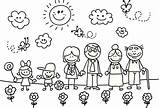 Family Happy Stick Figure Coloring Pages sketch template