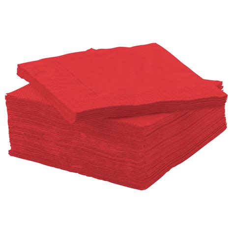 fantastisk paper napkin red  cm ikea