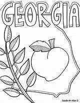 Georgia Coloring Pages State Keeffe Printable Sheets Colouring States Kids Color Doodle Books Studies Social Crafts Preschool Rated Top Getcolorings sketch template