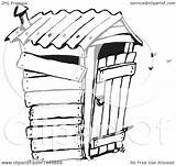 Outhouse Clipart sketch template
