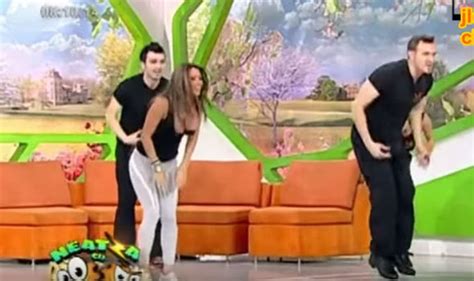 Romanian Weather Girl Reveals Chest In Risque Dance