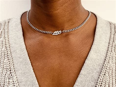 personalized silver  necklace women custom necklace bold etsy uk