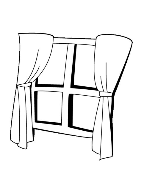 casement window coloring coloring pages