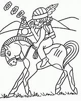 Indiaan Kleurplaten Kleurplaat Cowboy Indiani Paard Indianer Indios Colorat Indianen Indio Colorir Indien Planse Kleuren Indieni Carnaval Coloratutto Plumas Cavalgando sketch template