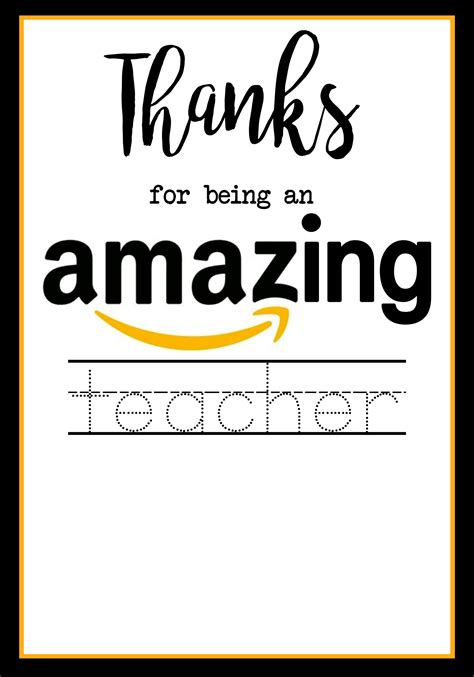 amazon gift card teacher printable