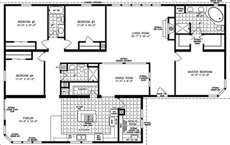 single wide mobile home blueprints  popular  home floor plans