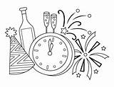 Coloring Year Pages Clock Printable sketch template