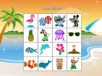 hawaiian bingo  emma linski teachers pay teachers