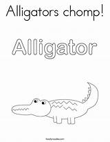 Coloring Alligators Chomp Alligator Usa Twistynoodle sketch template