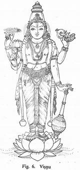 Hindu Gods Vishnu Pencil Drawings Sketch Coloring Indian Outline Visnu Ancient God Drawing Lord Pages Krishna Goddess Sketches Hinduism Painting sketch template