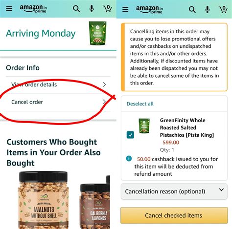 amazon   cancel items  order  amazon app  website mysmartprice