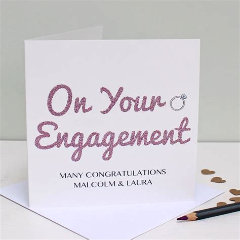 personalised engagement congratulations card  love give ink
